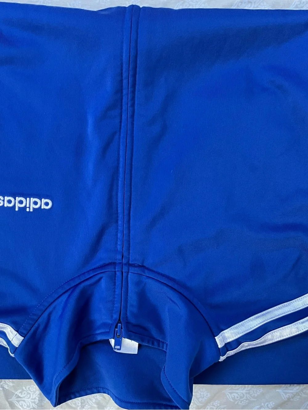 Adidas Royal Blue 3-Stripe Full Zip Track Jacket Youth L 14/16
